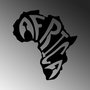 Wallity Africa - 435 Escultura de Pared de Metal Negra